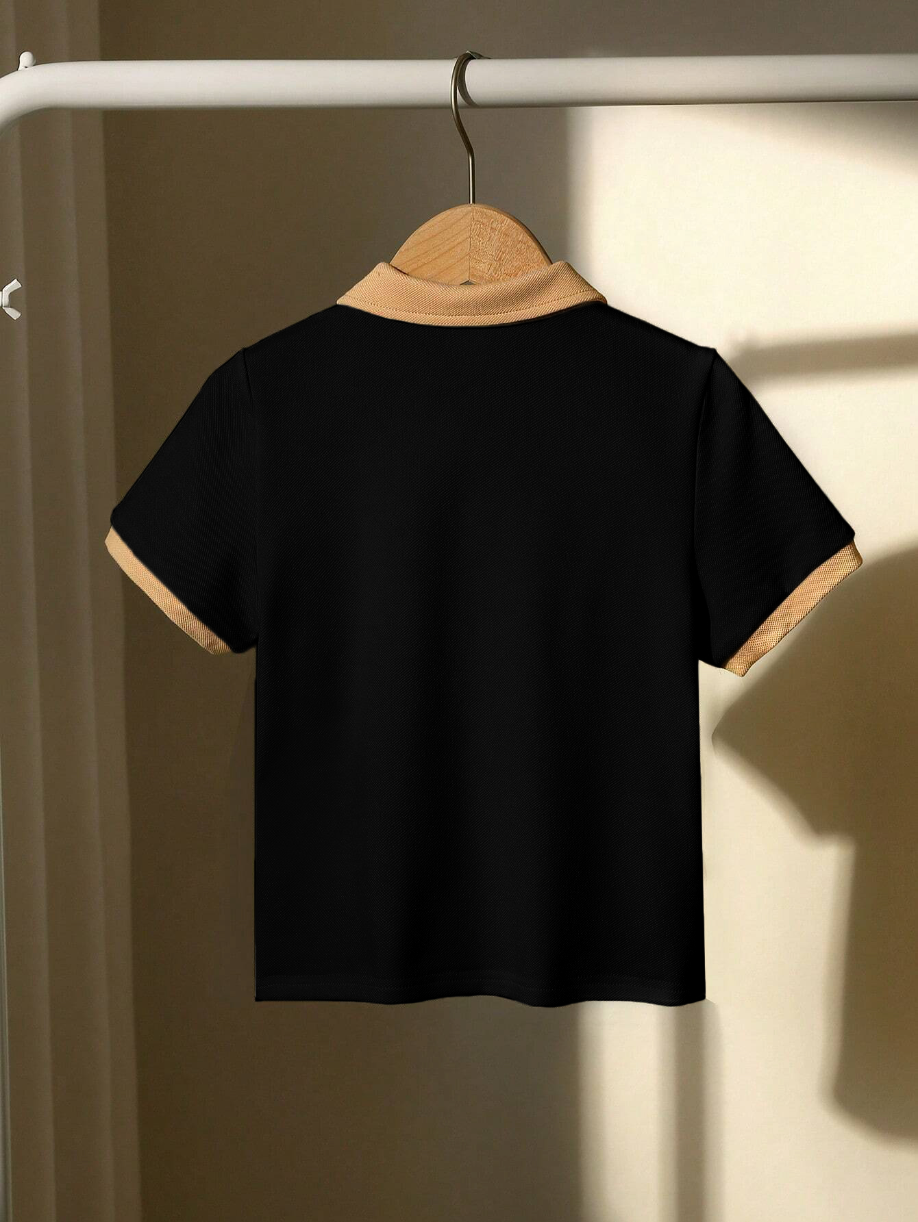 Premium Contrast Polo in Black