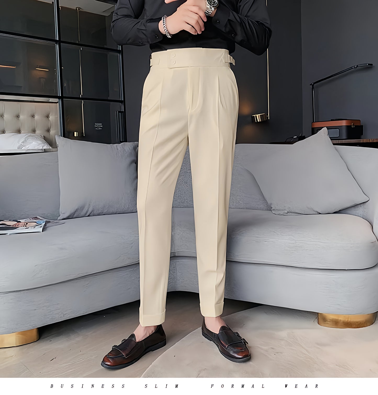 Gurkha Formal Pant in Off White