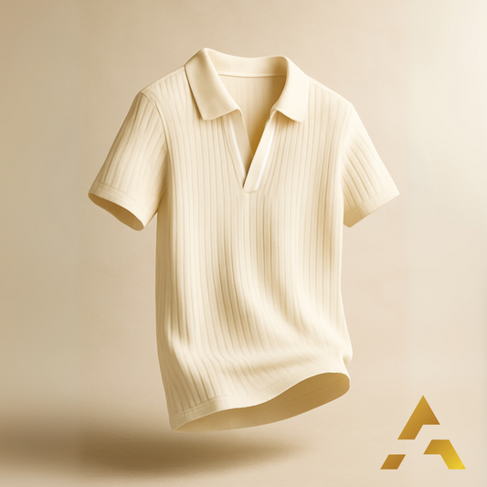 Old Money Polo T-Shirt in Beige