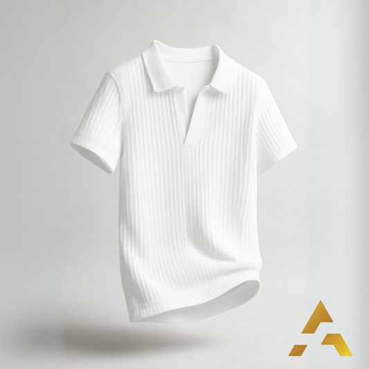 Old Money Polo T-Shirt in White