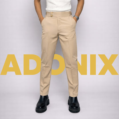 Gurkha Formal Pant in Beige/Off White