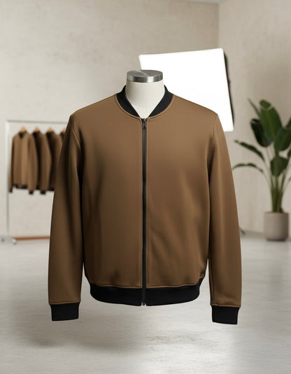 Brown Zipper Shacket