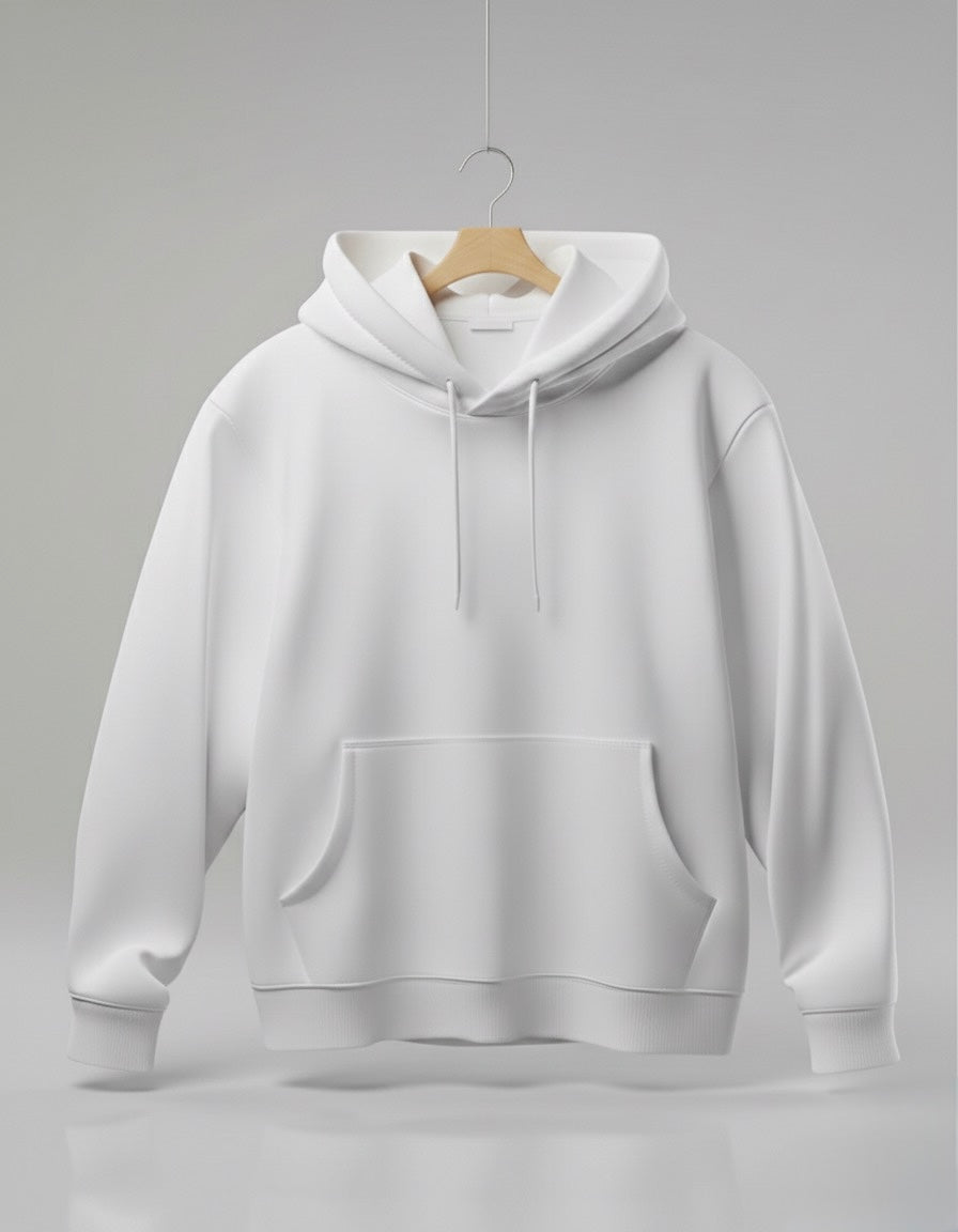 Solid White Hoodie
