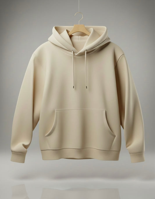 Solid Off-White Hoodie