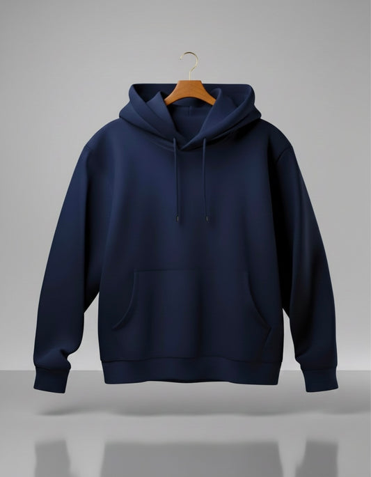 Solid Navy Blue Hoodie